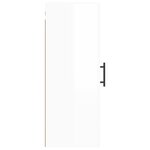 vidaXL Armoire murale blanc brillant 34 5x34x90 cm