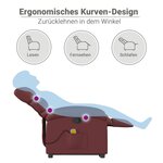 vidaXL Fauteuil inclinable de massage Rouge bordeaux Similicuir