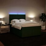 vidaXL Sommier à lattes de lit et matelas Vert foncé 160x200cm Velours