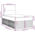 vidaXL Sommier à lattes de lit et matelas marron foncé 120x190cm tissu