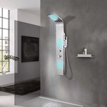 vidaXL Système de panneau de douche acier inoxydable incurvé