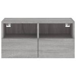 vidaXL Meuble TV mural sonoma gris 60x30x30 cm bois d'ingénierie