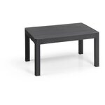 ALLIBERT by KETER - Canap‚ d'angle SanRemo 6 places imitation rotin tressé avec table basse - gris graphite