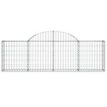 vidaXL Paniers à gabions arqués 10 Pièces 200x30x60/80 cm Fer galvanisé
