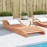 vidaXL Chaise longue cire marron 205x80x31 5 cm bois massif de pin
