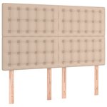vidaXL Sommier à lattes de lit avec matelas Cappuccino 140x200 cm