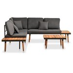 Salon de jardin meuble d'extérieur ensemble de mobilier 4 pièces avec coussins bois d'acacia solide 02_0016090