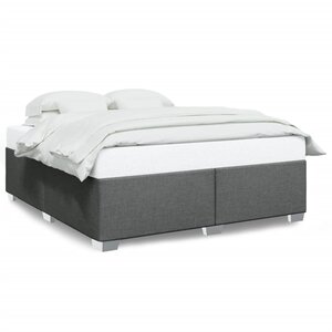 vidaXL Cadre de lit sans matelas gris foncé 180x200 cm tissu