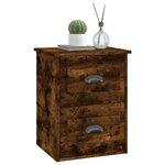 vidaXL Tables de chevet murales 2 Pièces chêne fumé 41 5x36x53 cm