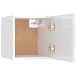 vidaXL Meuble TV mural Blanc brillant 30 5x30x30 cm
