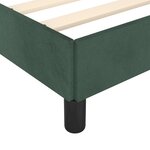 vidaXL Cadre de lit avec tête de lit Vert foncé 90x200 cm Velours