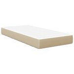 Matelas à ressorts ensachés vidaXL Vert clair Gris Medium 90x200x20 cm Tissu