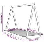vidaXL Cadre de lit pour enfants blanc 90x200 cm bois de pin massif