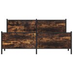 vidaXL Cadre de lit en métal sans matelas chêne fumé 200x200 cm