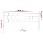 vidaXL Tête de lit métal blanc 193 cm