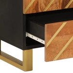 vidaXL Buffet marron et noir 60x33 5x100 cm bois massif de manguier