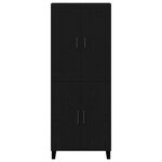 vidaXL Buffet en chêne noir 69.5x34x180 cm en bois d'ingénierie