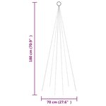 vidaXL Sapin de Noël sur mât de drapeau 108 LED Bleues 180 cm