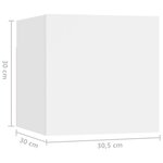 vidaXL Ensemble de meubles TV 7 Pièces Blanc Bois d'ingénierie