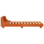 vidaXL Cadre de lit sans matelas cire marron 90x190 cm bois pin massif