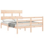 vidaXL Cadre de lit sans matelas bois massif