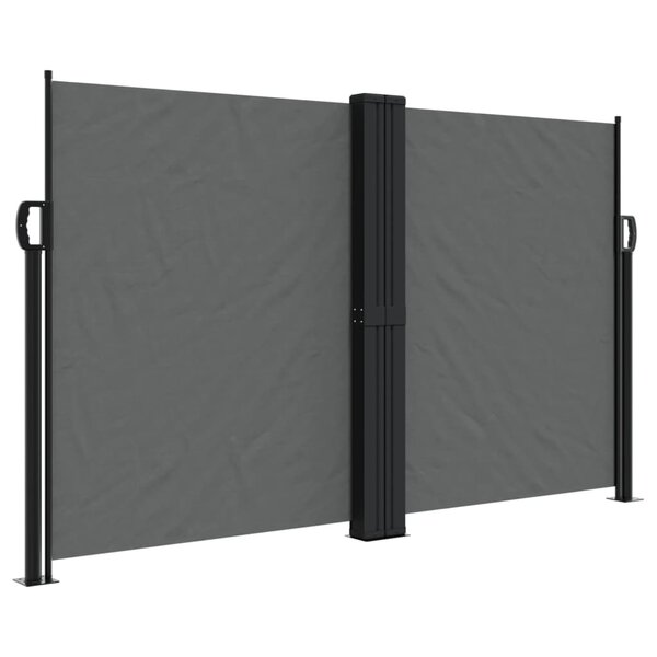 vidaXL Auvent latéral rétractable anthracite 140x1200 cm
