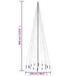 vidaXL Sapin de Noël avec piquet 1134 LED Colorées 800 cm
