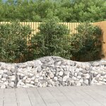 vidaXL Paniers à gabions arqués 6 Pièces 200x50x60/80 cm Fer galvanisé