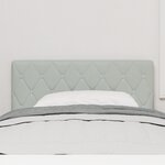 Tête de lit LED vidaXL à boutons en cristal tuftés en velours gris clair de 100 cm