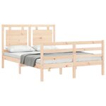 vidaXL Cadre de lit sans matelas 140x190 cm bois massif