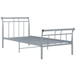 vidaXL Cadre de lit sans matelas gris métal 100x200 cm