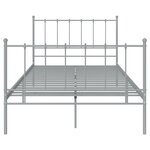 vidaXL Cadre de lit sans matelas gris métal 120x200 cm