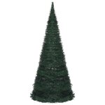 vidaXL Sapin de Noël artificiel pré-éclairé avec guirlandes vert 210cm