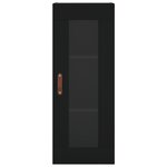 vidaXL Buffet haut Noir 34 5x34x180 cm Bois d'ingénierie