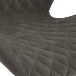 vidaXL Tabourets de bar lot de 2 gris foncé velours