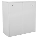 vidaXL Armoires à casiers 2 Pièces Gris clair et rouge 90x45x92 5cm Acier