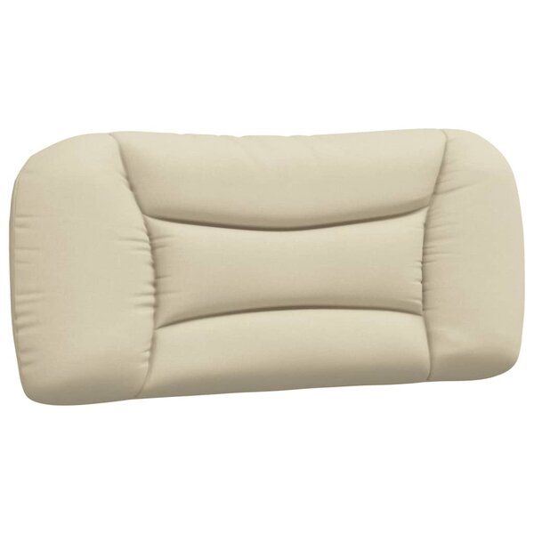 vidaXL Coussin de tête de lit crème 80 cm tissu