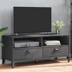 vidaXL Meuble TV VIKEN gris anthracite bois de pin solide