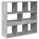 vidaXL Cloison de séparation gris béton bois d'ingénierie
