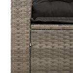 vidaXL Salon de jardin 5 Pièces avec coussins gris résine tressée acacia