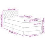 Lit à ressort vidaXL avec matelas et LED Noir 100x200 cm Velours