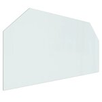 vidaXL Plaque de verre pour cheminée hexagonale 120x60 cm