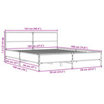 vidaXL Cadre de lit sans matelas sonoma gris 120x190 cm