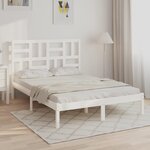 vidaXL Cadre de lit sans matelas blanc bois massif 120x200 cm