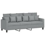 vidaXL Ensemble de canapés 4 Pièces coussins gris clair tissu