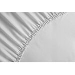 Drap Housse 100  coton 90 x 190 x 25 cm blanc