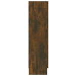 vidaXL Armoire à vitrine Chêne fumé 82 5x30 5x115 cm Bois d'ingénierie