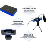 Subsonic Raiden - Pack accessoires de streaming gamers et youtubers, boitier de capture vidéo Full HD, micro, caméra HD