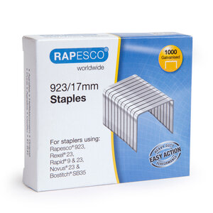 Boite de 1000 Agrafes Galvanisées 923/17mm type 23 RAPESCO