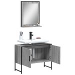 vidaXL Ensemble d'armoires de salle de bain 2 Pièces sonoma gris